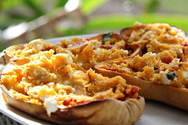 stuffed-buttersquash-with-feat-and-sun-dried-tomatos Delicious Butternut Squash Stuffed with Feta and Sun Dried Tomatoes - Recipe - Valia Makropoulou - Nutrition & Functional Medicine